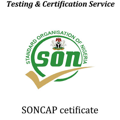 কেনা নাইজেরিয়া সার্টিফাইড SONCAP সার্টিফিকেট স্ট্যান্ডার্ডস অর্গানাইজেশন অফ নাইজেরিয়া সম্মতি মূল্যায়ন online manufacture